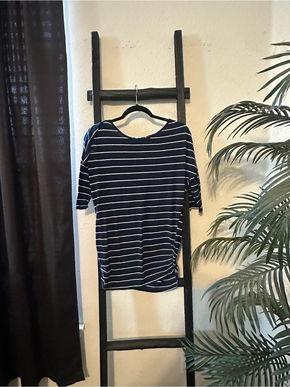 one clothing Navy and White Striped Short Sleeve Tee